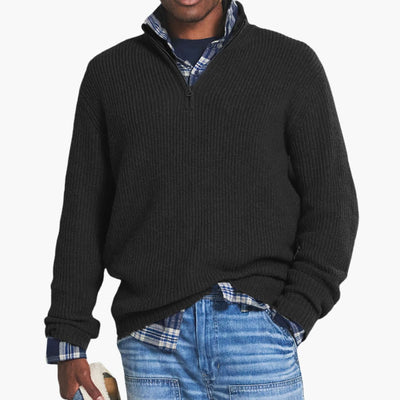 Maxwell | Textured Half-Zip Trui