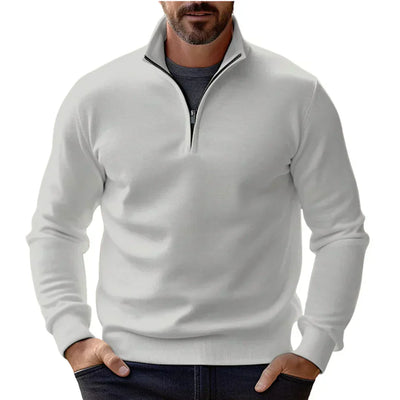 DAVID | Klassieke half-zip trui