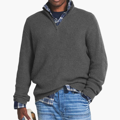 Maxwell | Textured Half-Zip Trui