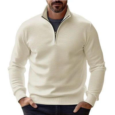 DAVID | Klassieke half-zip trui