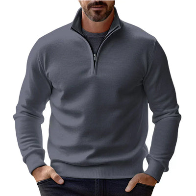 DAVID | Klassieke half-zip trui