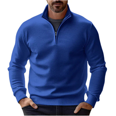 DAVID | Klassieke half-zip trui