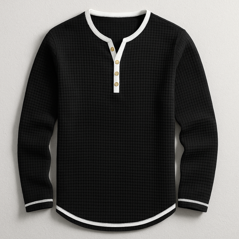 Callan | Waffle Knit Henley