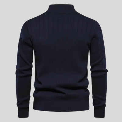 Brett | Geribbelde Half-Zip Brei Trui