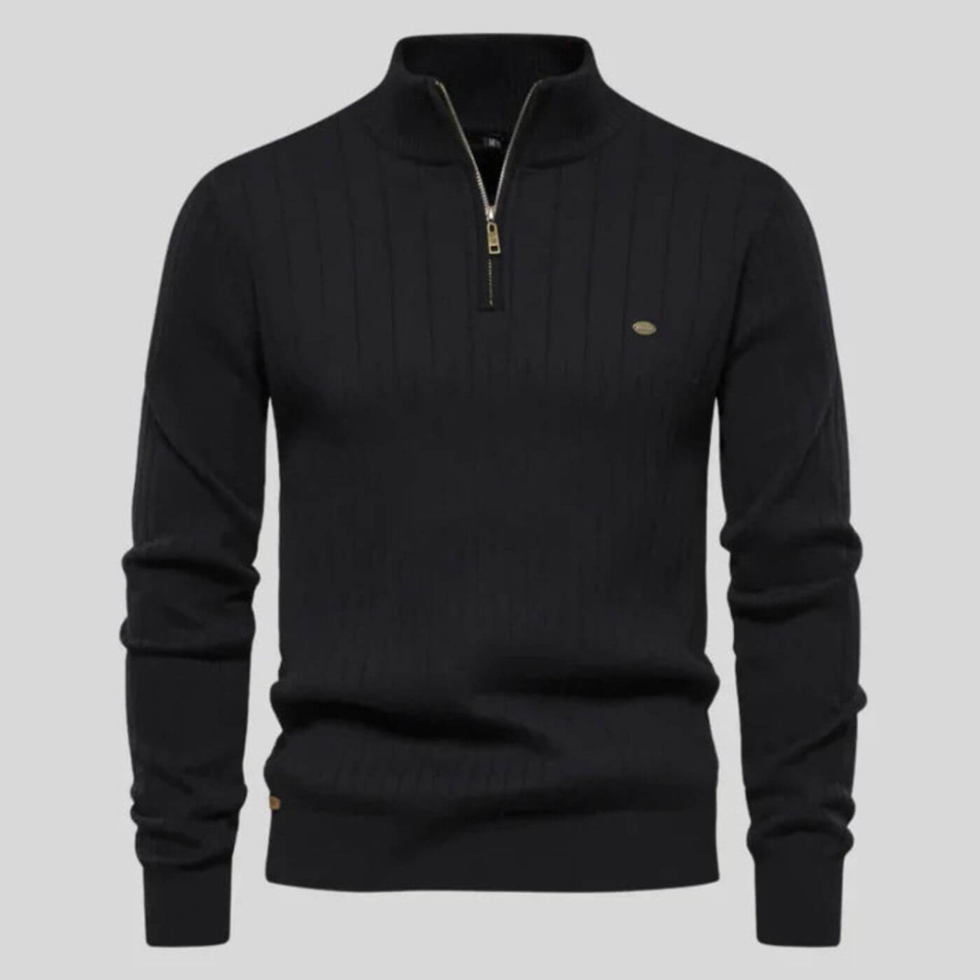Brett | Geribbelde Half-Zip Brei Trui