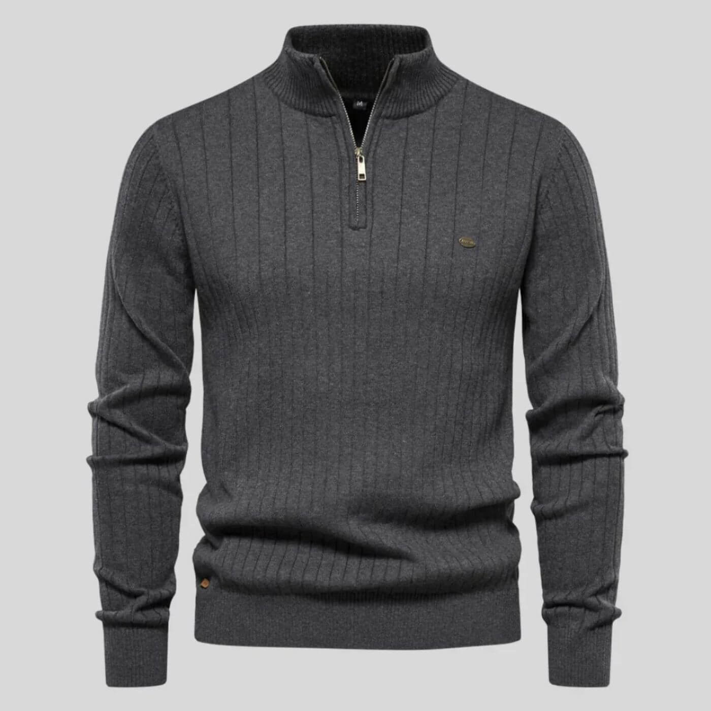 Brett | Geribbelde Half-Zip Brei Trui