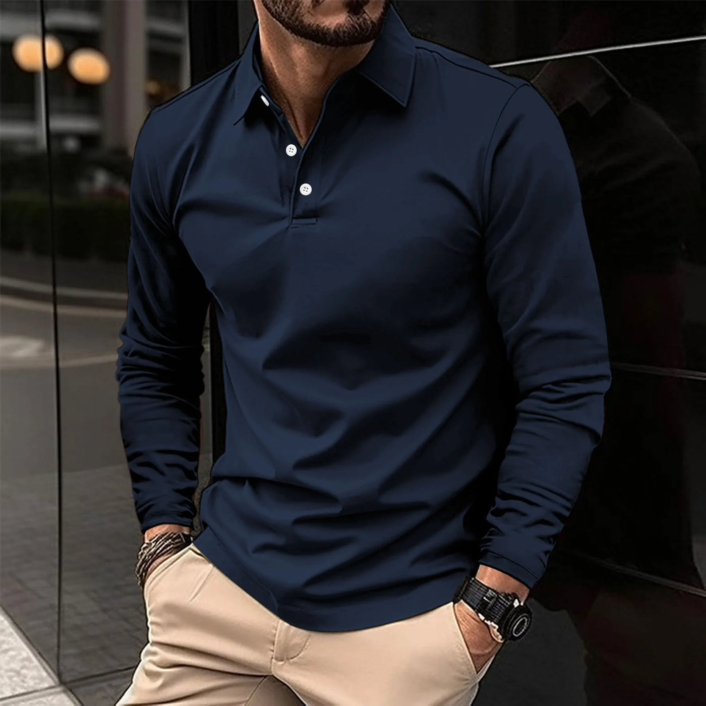 Ethan | Casual Lange Mouwen Polo