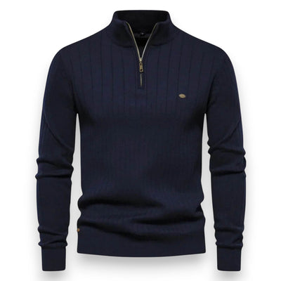 Brett | Geribbelde Half-Zip Brei Trui